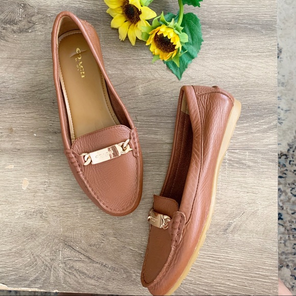 Coach Shoes - Coach Cognac Brown “Olive”Loafers